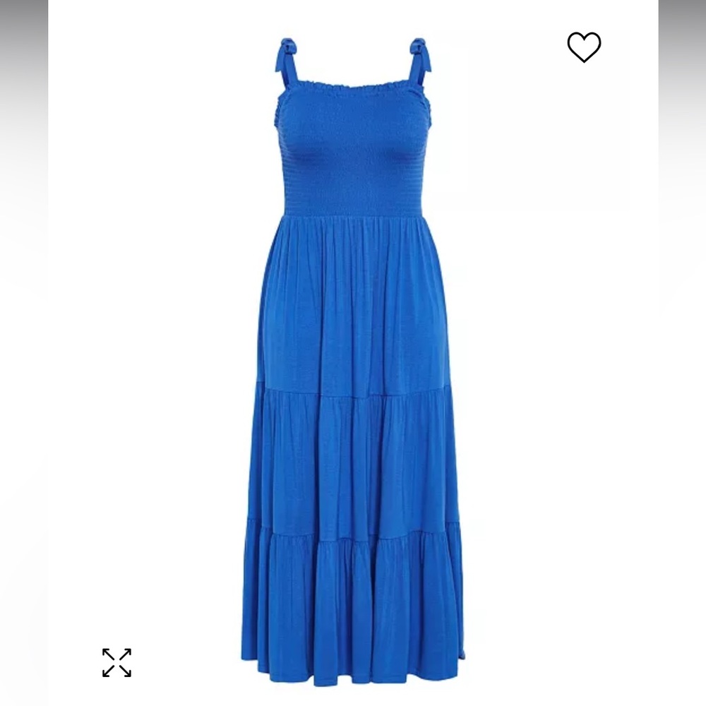 Blue Sleeveless Maxi Dress